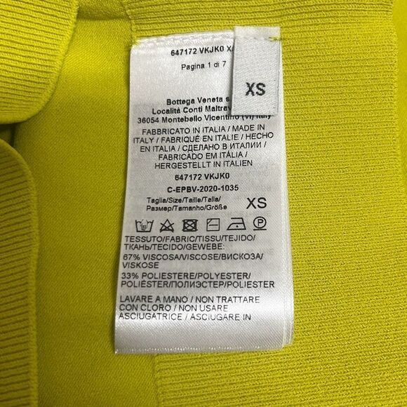 Bottega Veneta XS Technoskin Sweater Kiwi Green Turtleneck Long Sleeve NWT Italy - Picture 11 of 15